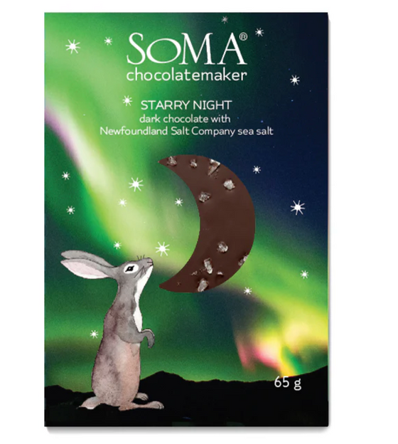 Starry Night Bar- Dark Chocolate with Newfoundland Sea Salt - Soma Chocolatemaker