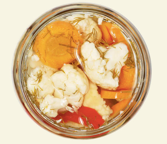 Torshi Pickled Vegetables inside of Jar